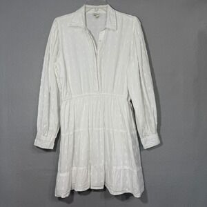 Sim & Sam Women's Cottagecore Tiered Textured‎ Peasant Dress Size L Boho